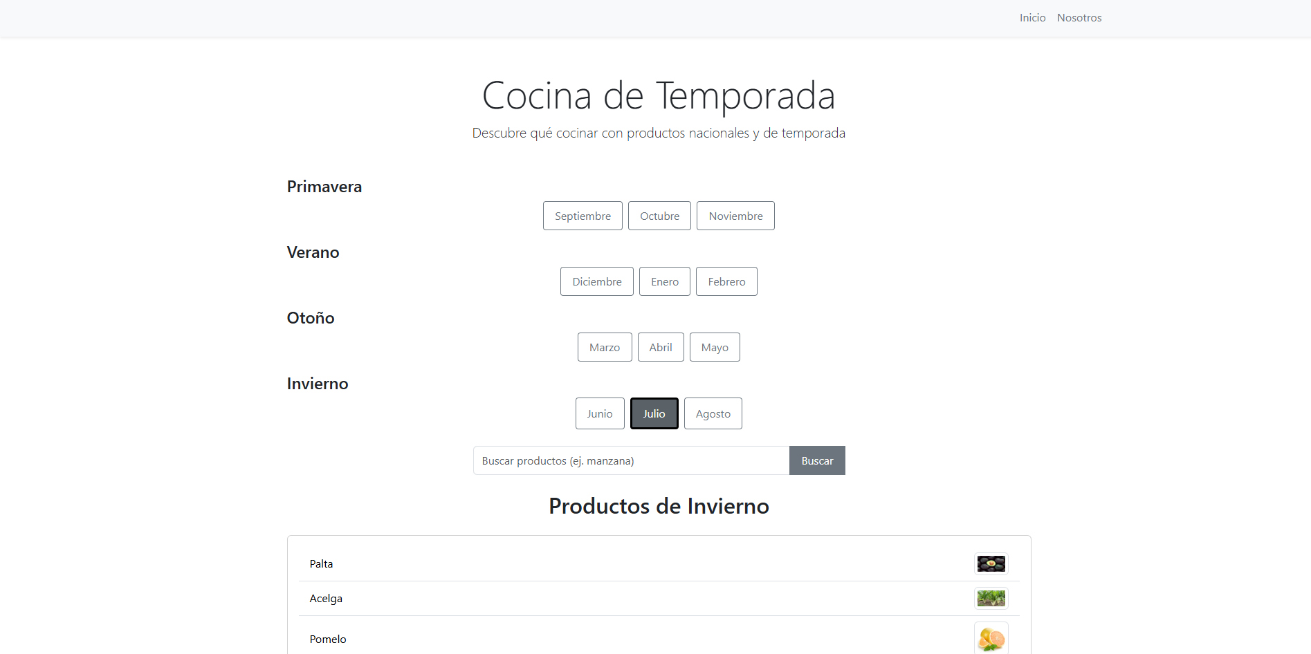Captura de Cocina de Temporada