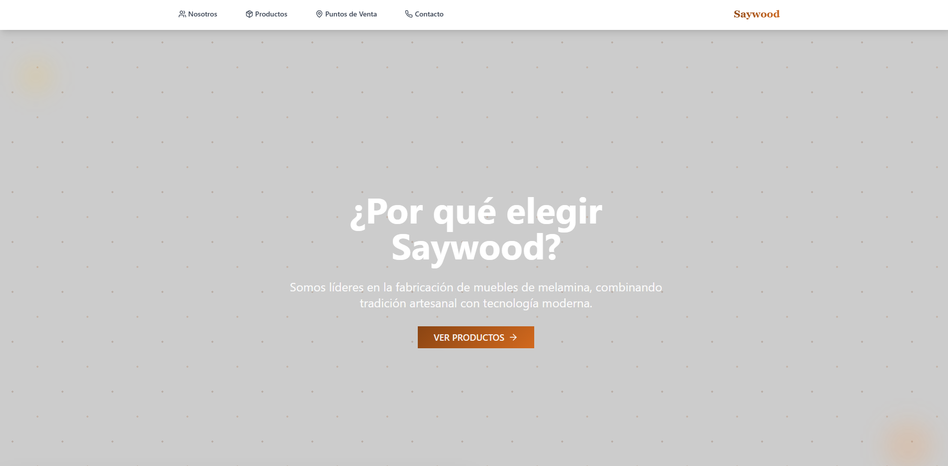 Captura de Saywood landing page